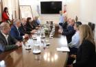 El gobernador Perotti recibió a senadores de California