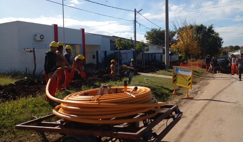 Crespo: amplían la red de gas natural