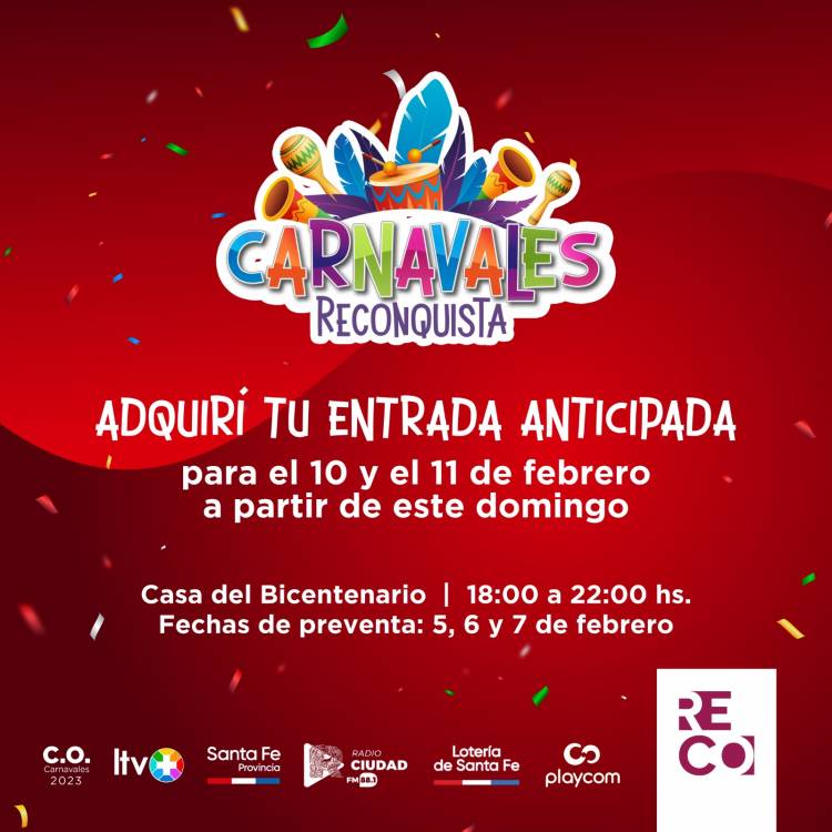 CARNAVALES 2023: ANTICIPATE Y COMPRÁ TU ENTRADA A PARTIR DEL DOMINGO