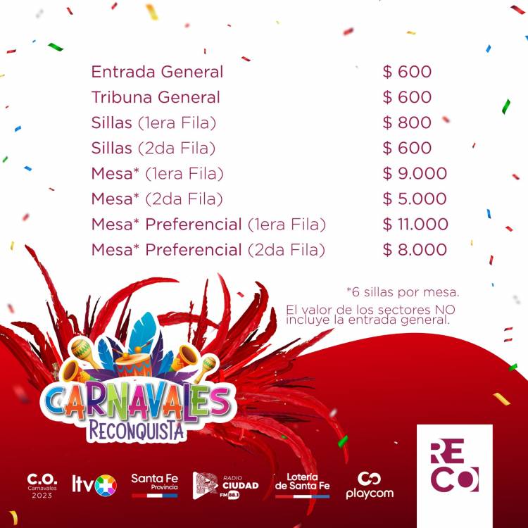 CARNAVALES 2023: ANTICIPATE Y COMPRÁ TU ENTRADA A PARTIR DEL DOMINGO