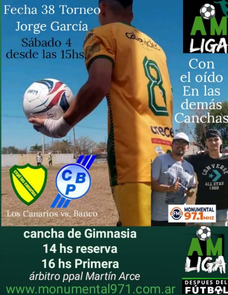 LIGA SANTAFESINA: Torneo Jorge García.Primera B 